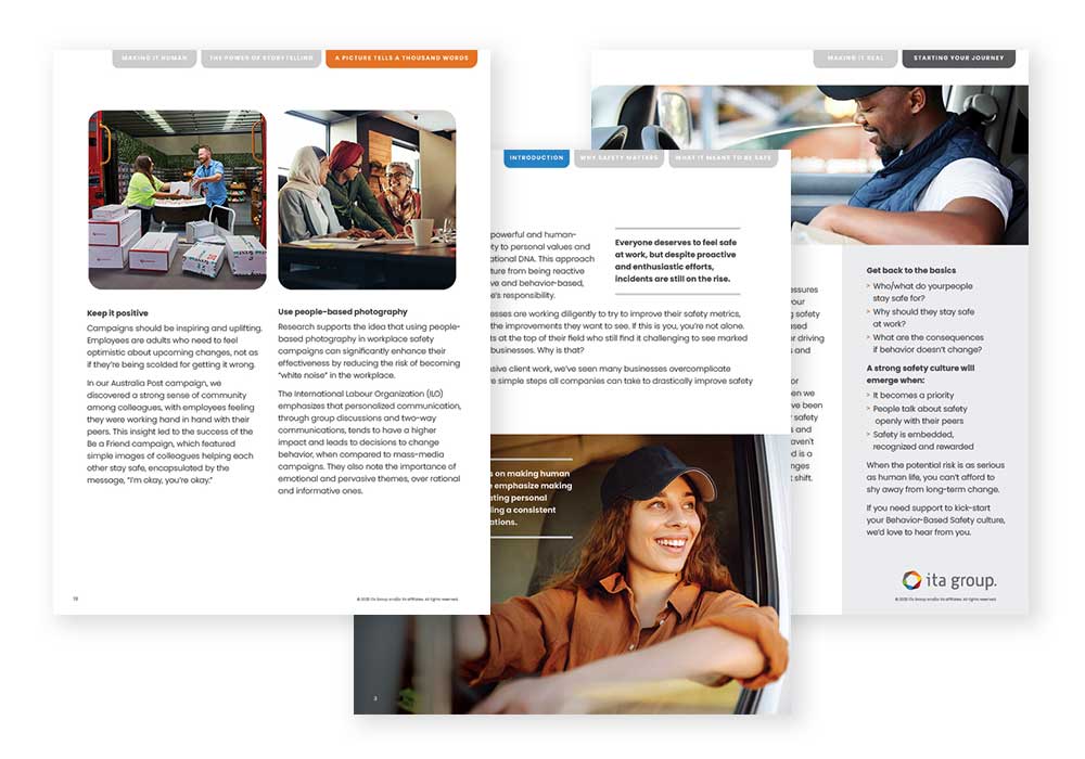 interior spread of pages from safety culture white paper